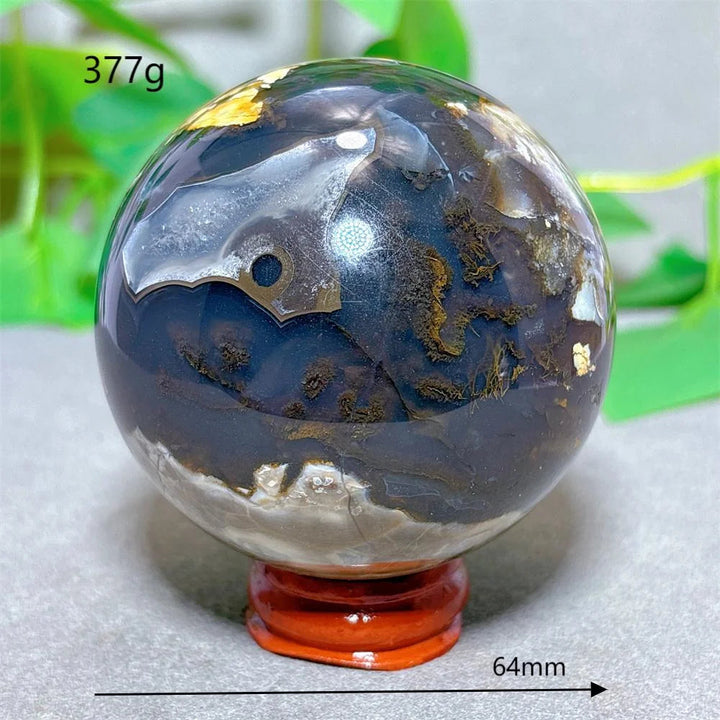 Volcanic Agate Sphere UV Reactive