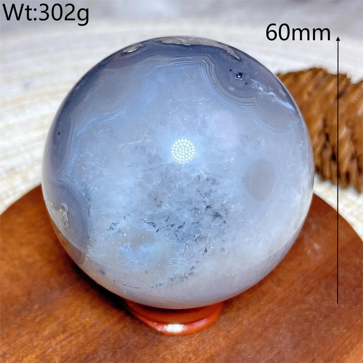 Volcanic Agate Sphere UV Reactive