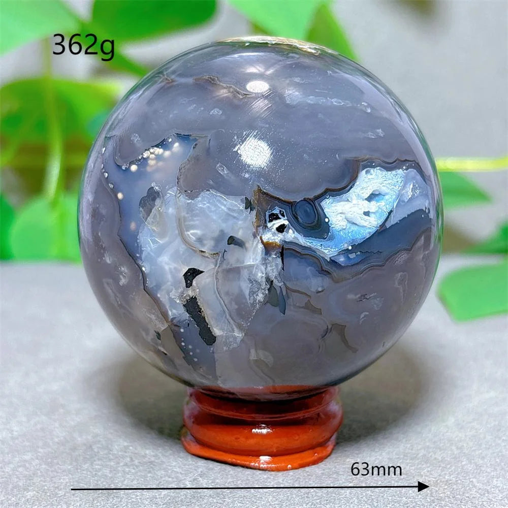 Volcanic Agate Sphere UV Reactive