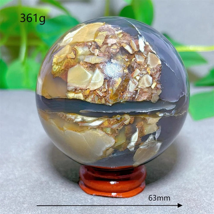 Volcanic Agate Sphere UV Reactive