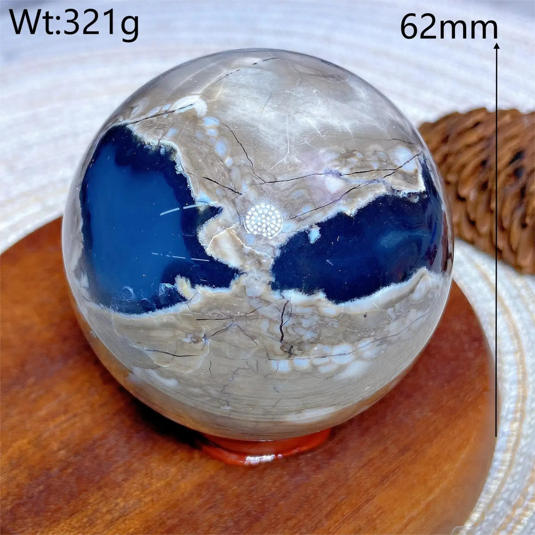 Volcanic Agate Sphere UV Reactive