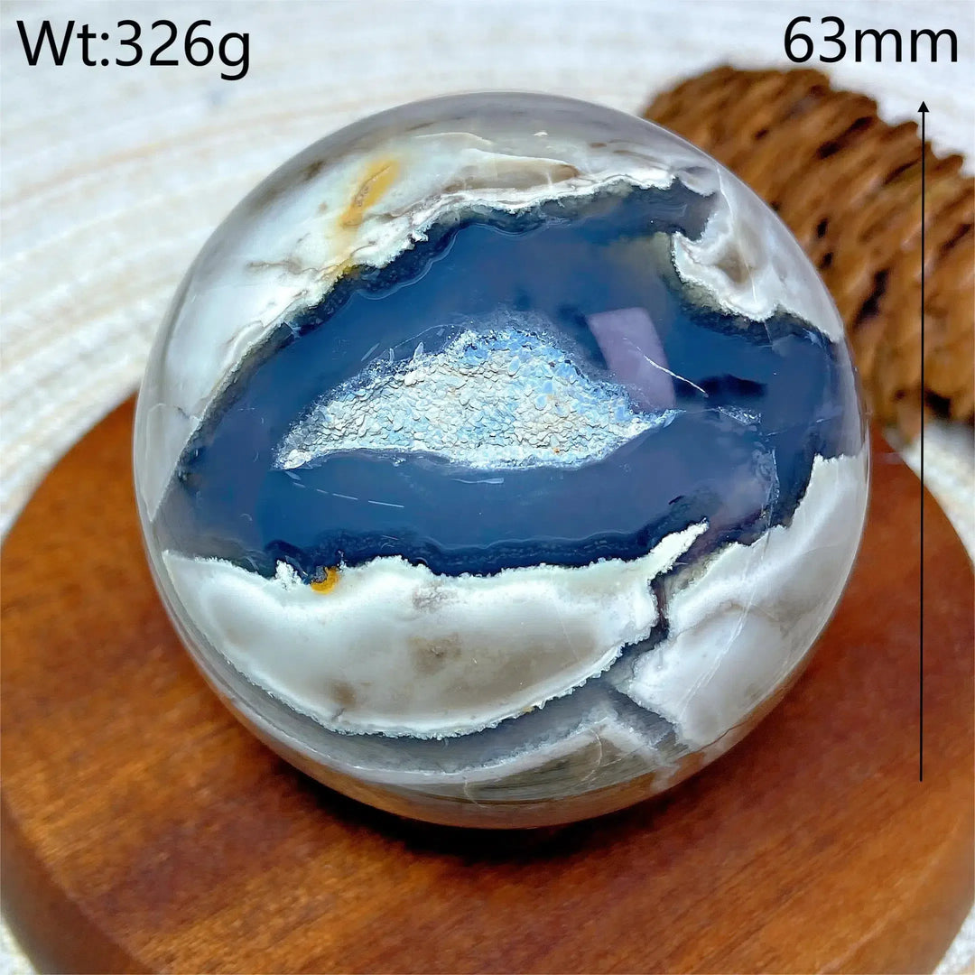 Volcanic Agate Sphere UV Reactive