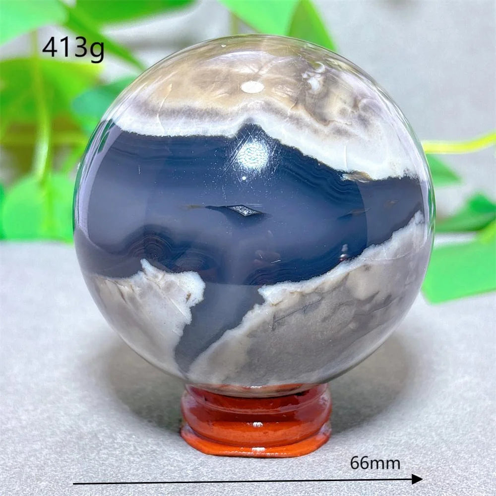 Volcanic Agate Sphere UV Reactive