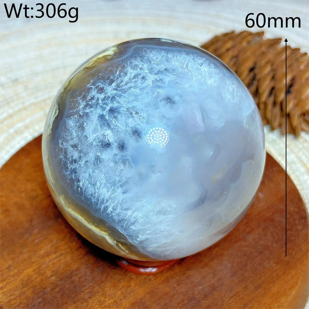 Volcanic Agate Sphere UV Reactive