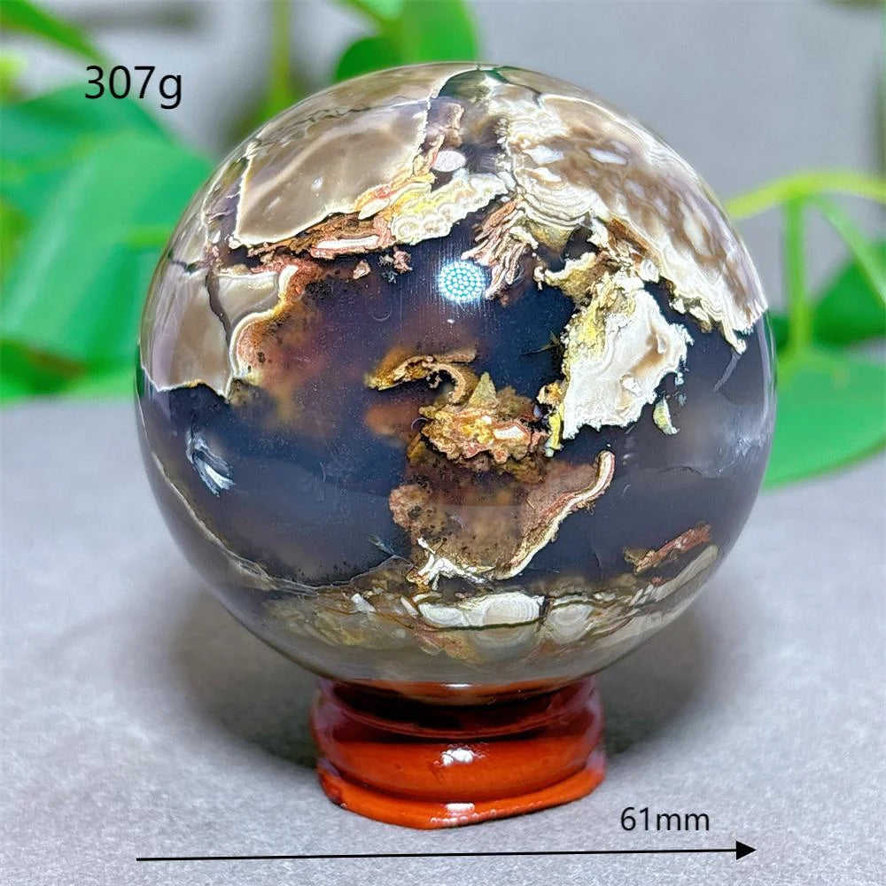 Volcanic Agate Sphere UV Reactive