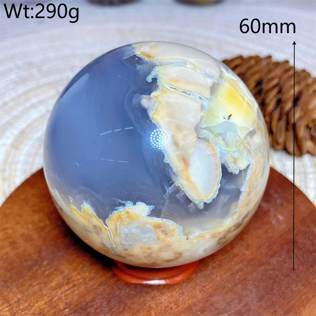 Volcanic Agate Sphere UV Reactive