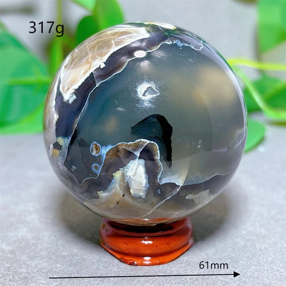 Volcanic Agate Sphere UV Reactive