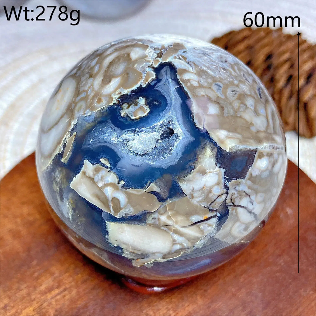 Volcanic Agate Sphere UV Reactive