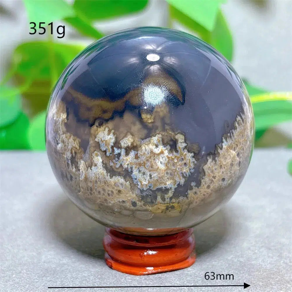 Volcanic Agate Sphere UV Reactive