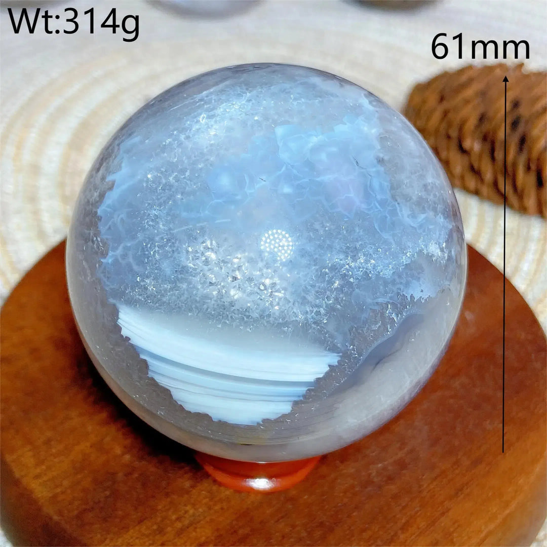 Volcanic Agate Sphere UV Reactive