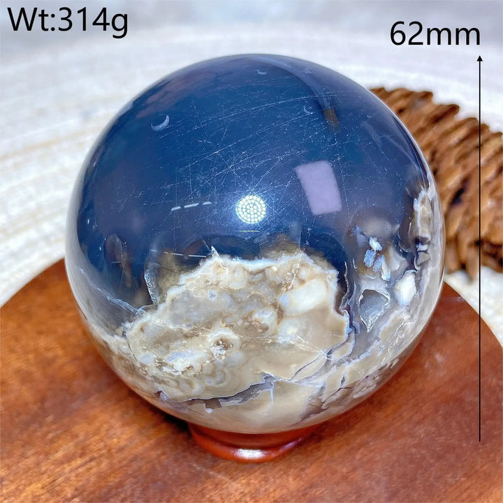 Volcanic Agate Sphere UV Reactive