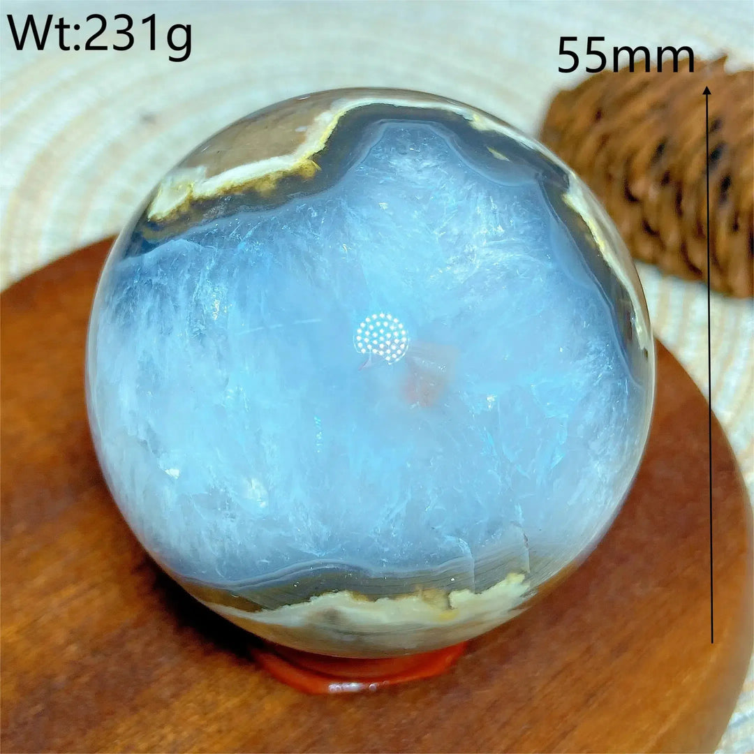 Volcanic Agate Sphere UV Reactive