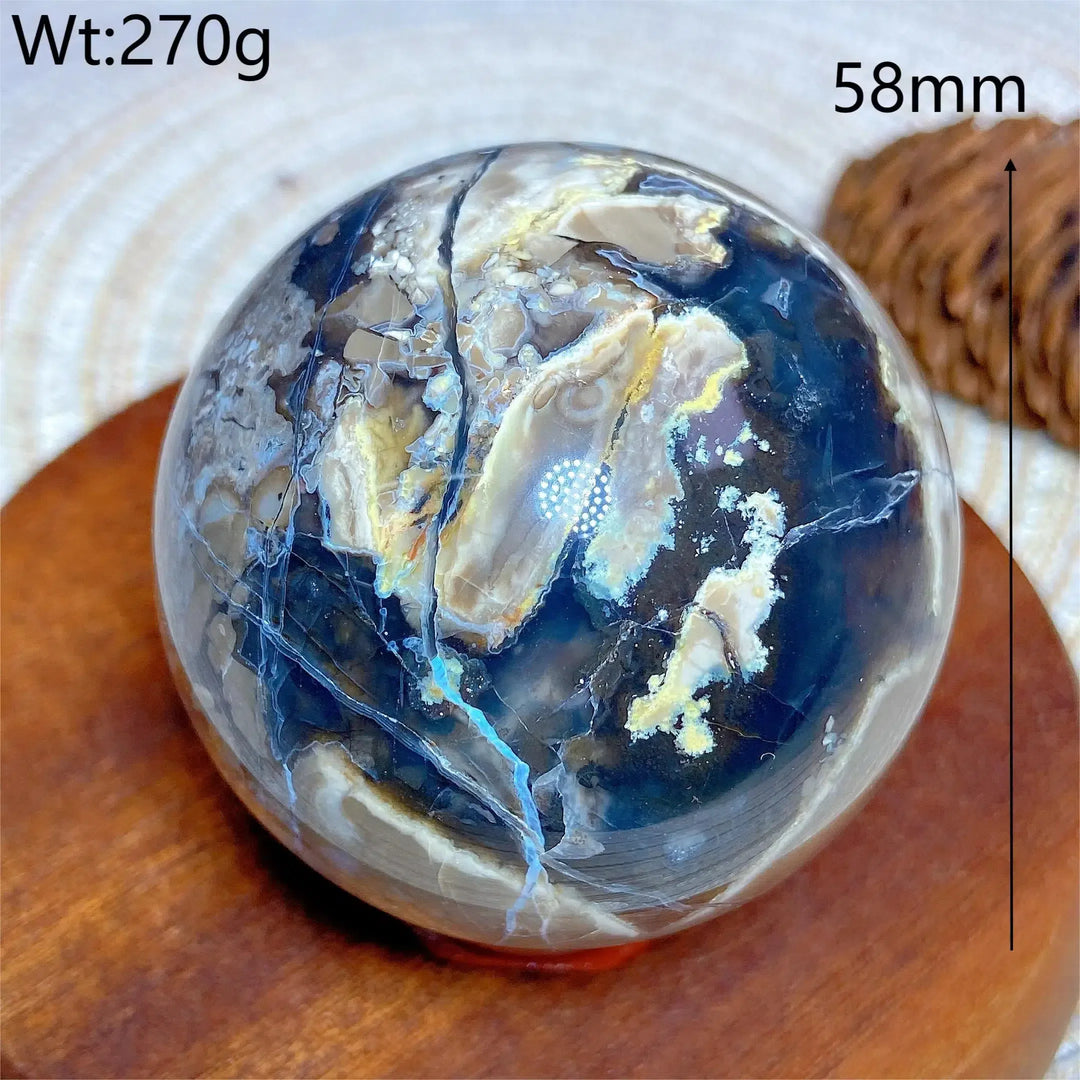 Volcanic Agate Sphere UV Reactive