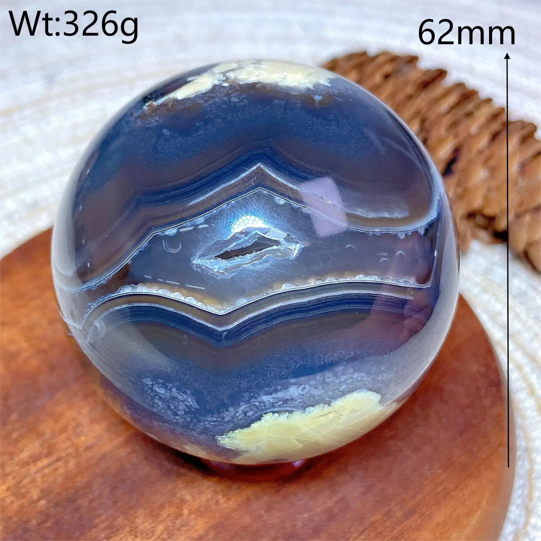 Volcanic Agate Sphere UV Reactive