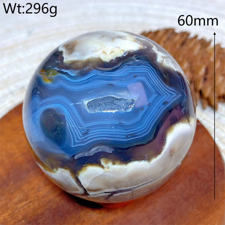 Volcanic Agate Sphere UV Reactive