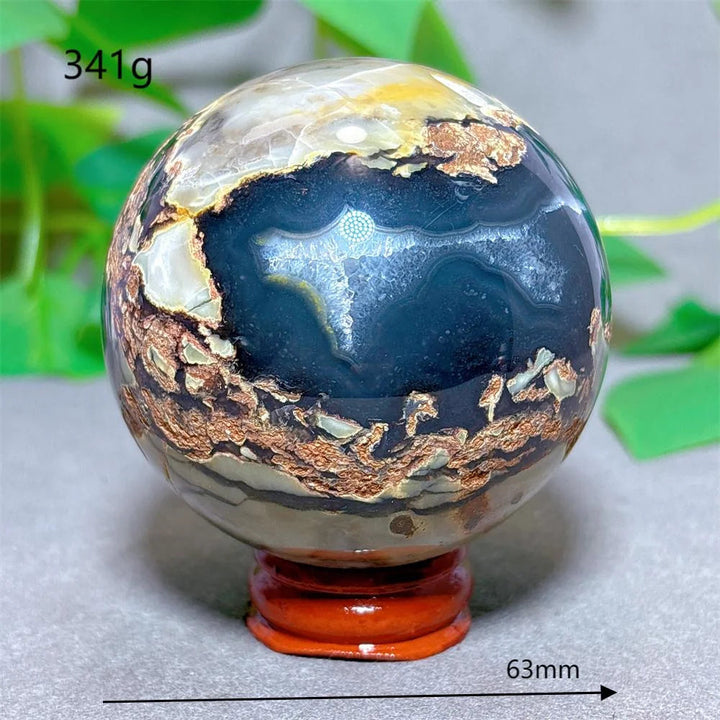 Volcanic Agate Sphere UV Reactive