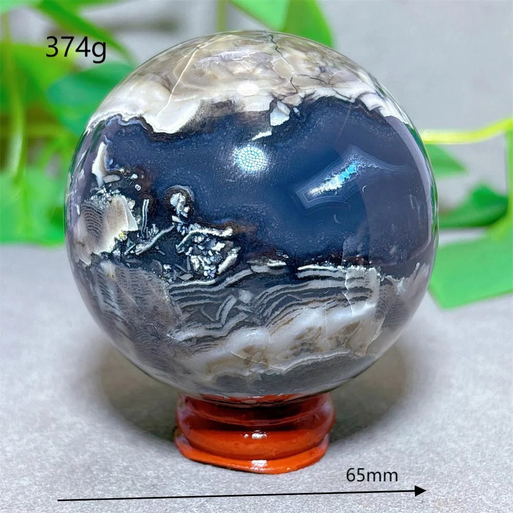 Volcanic Agate Sphere UV Reactive