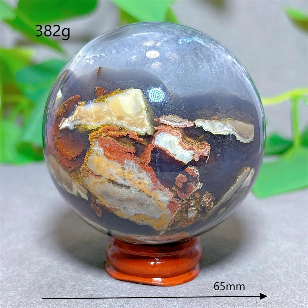 Volcanic Agate Sphere UV Reactive