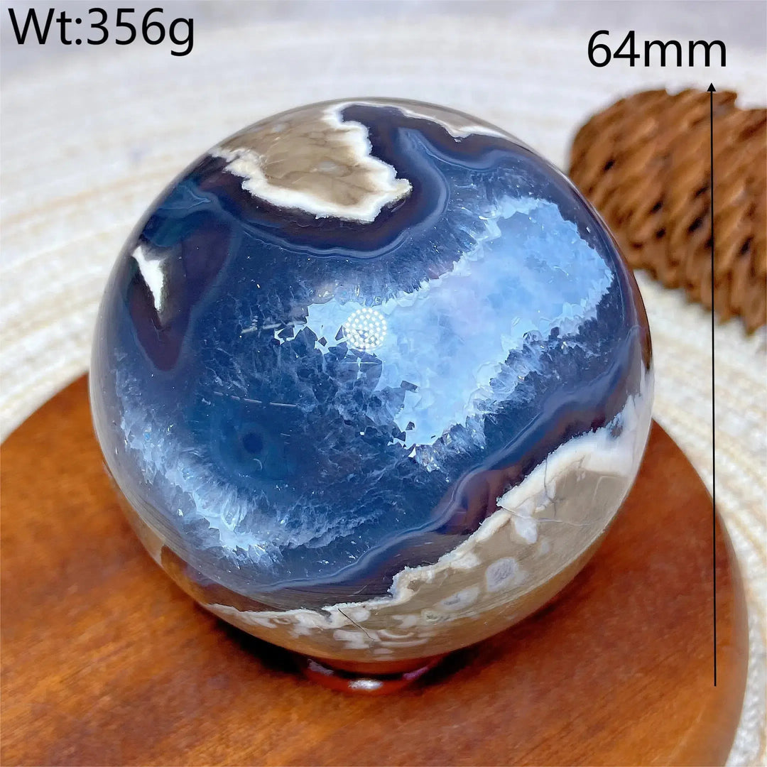 Volcanic Agate Sphere UV Reactive