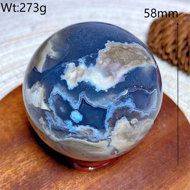 Volcanic Agate Sphere UV Reactive