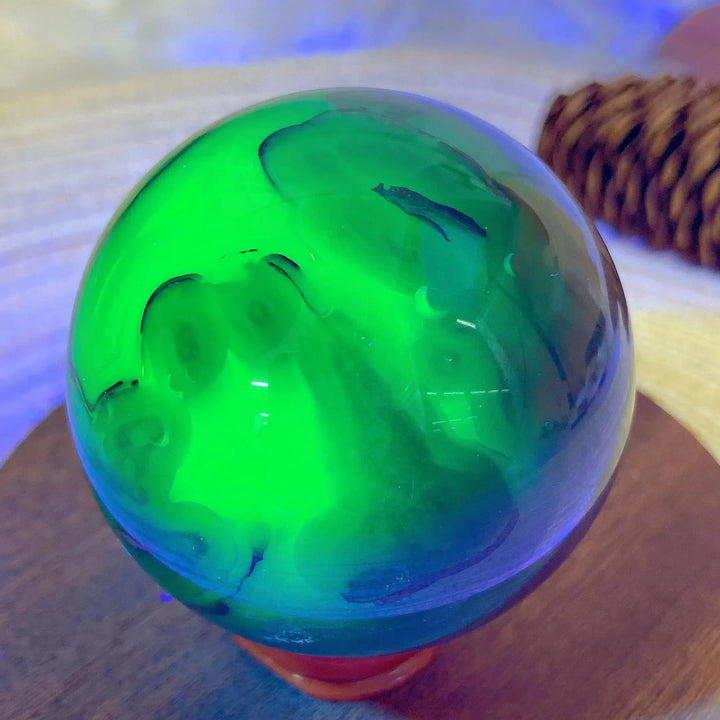 Volcanic Agate Sphere UV Reactive