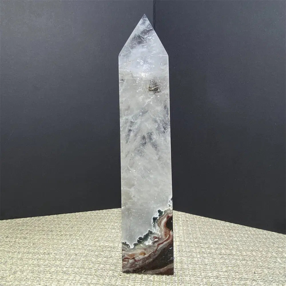 WOW! Clear Quartz On Ocean Jasper Tower