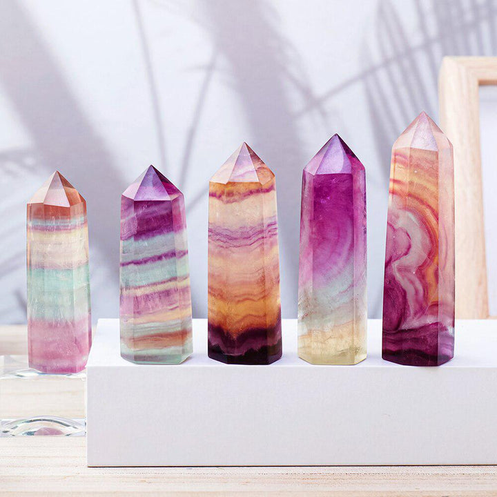 Watermelon Fluorite Crystal Tower