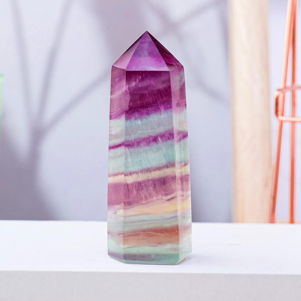 Watermelon Fluorite Crystal Tower