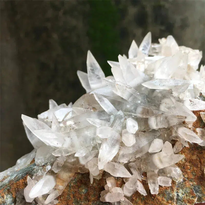 White Dogtooth Calcite Cluster UV Reactive