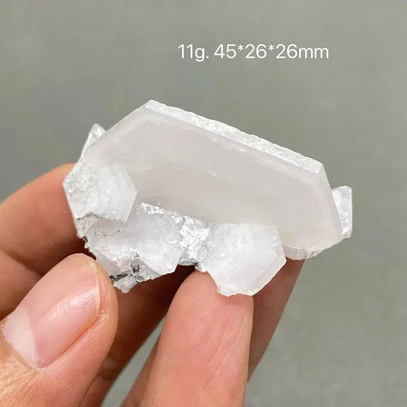 White Flake Calcite Cluster UV Reactive