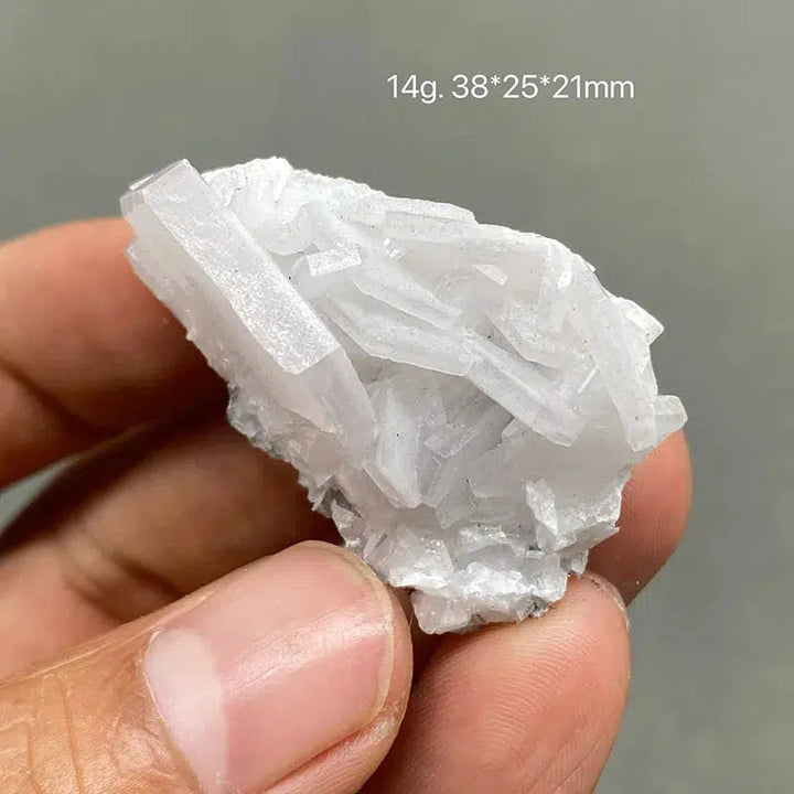 White Flake Calcite Cluster UV Reactive