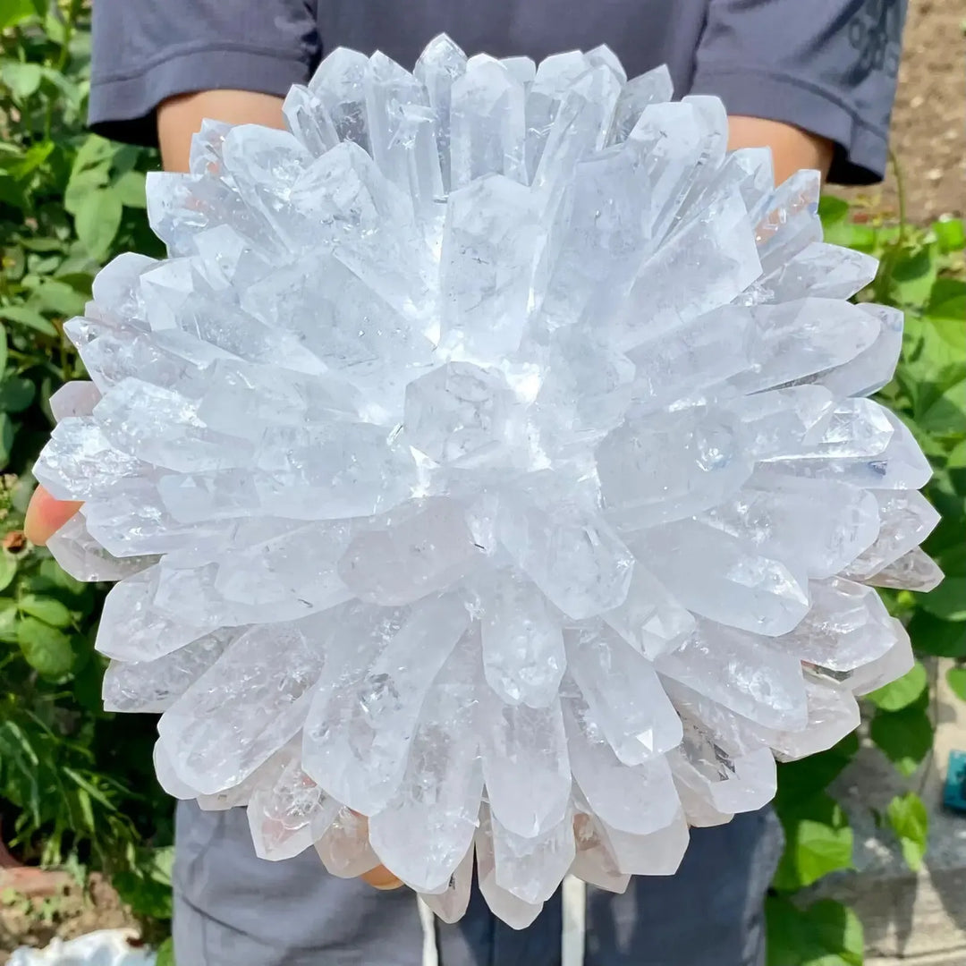 White Ghost Quartz Cluster