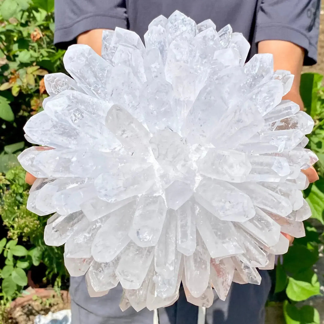 White Ghost Quartz Cluster