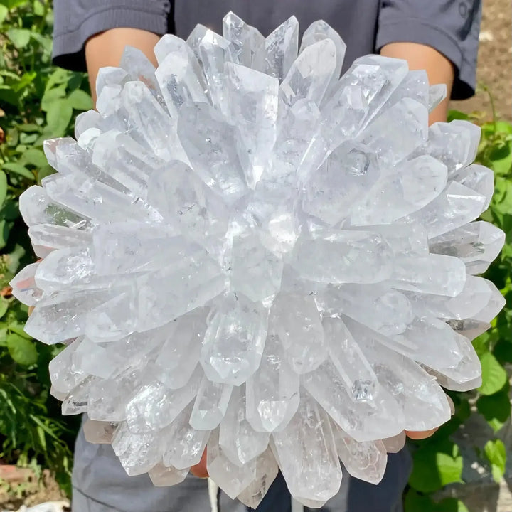 White Ghost Quartz Cluster