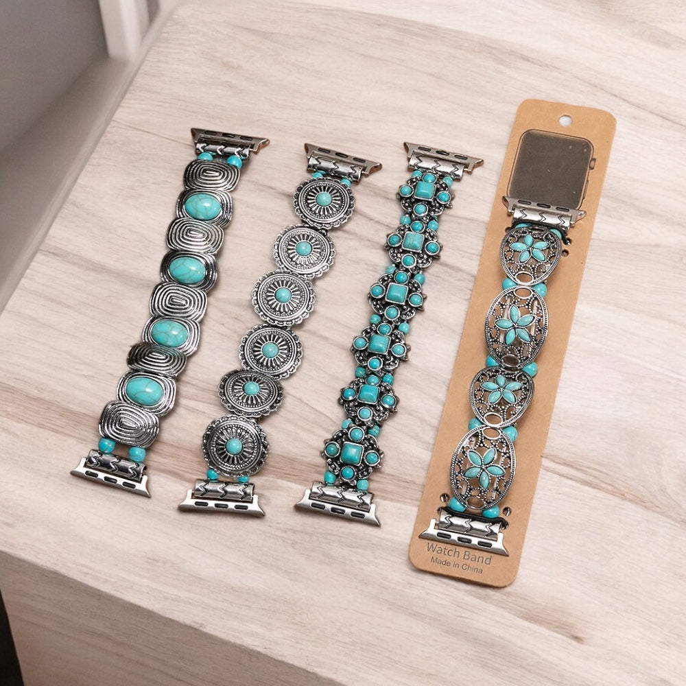 Wild West Turquoise Style Apple iWatch Band in 4 Styles