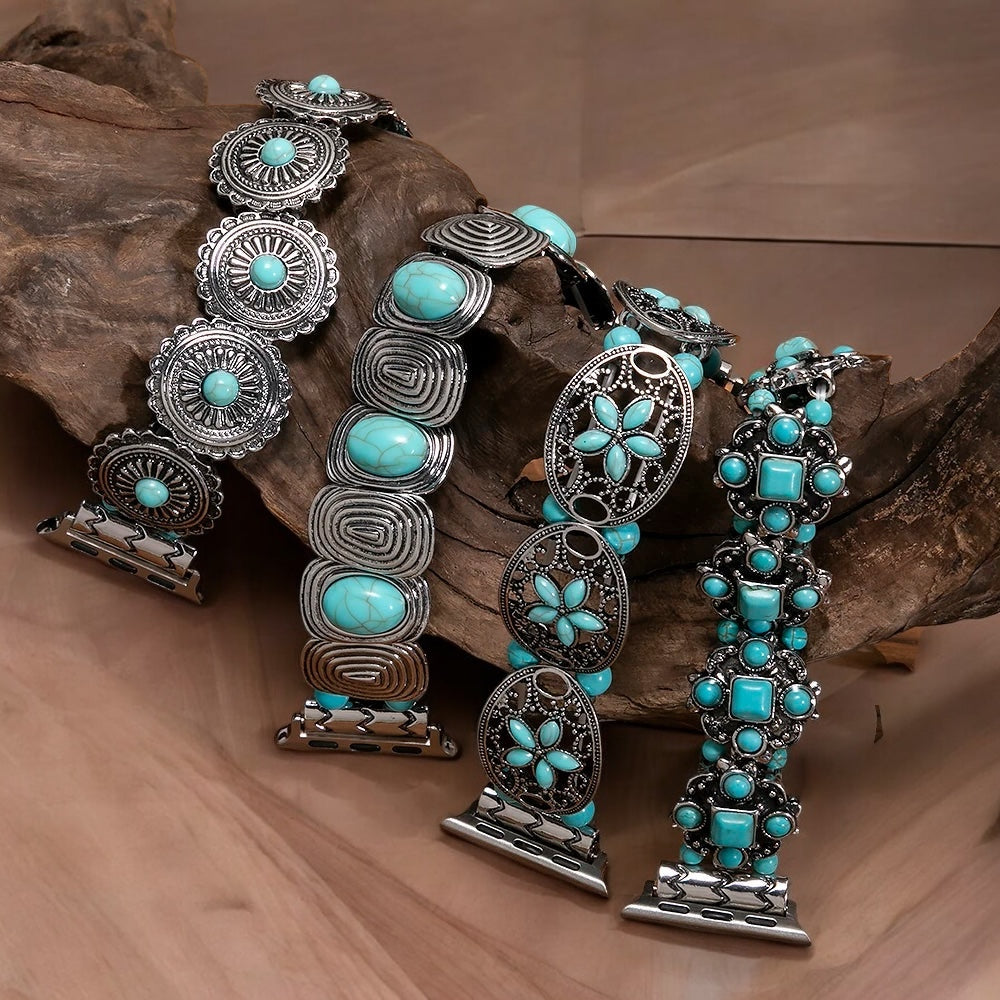 Wild West Turquoise Style Apple iWatch Band in 4 Styles