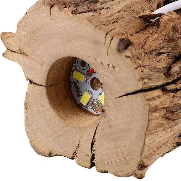 Wood USB LED Light Sphere Stand