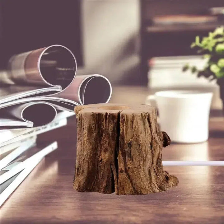 Wood USB LED Light Sphere Stand