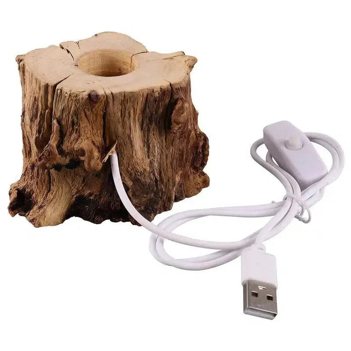 Wood USB LED Light Sphere Stand