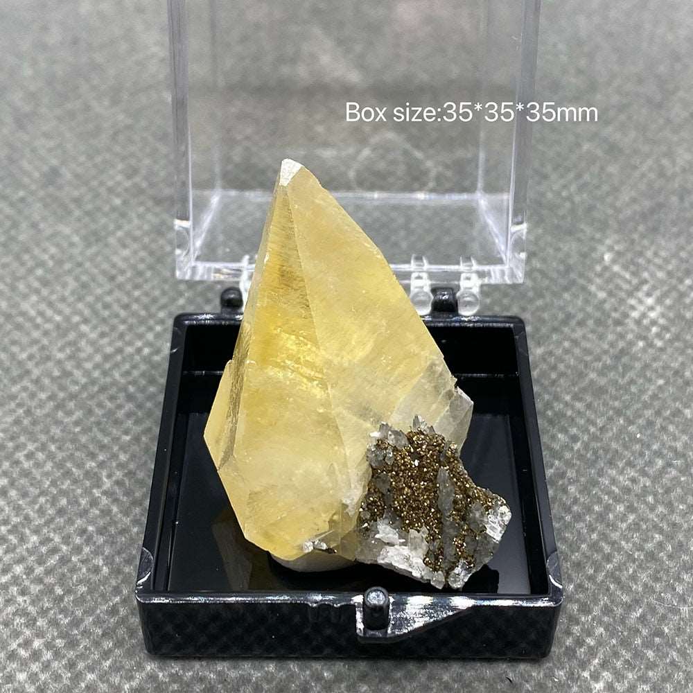 Yellow Calcite And Pyrite Raw Crystal