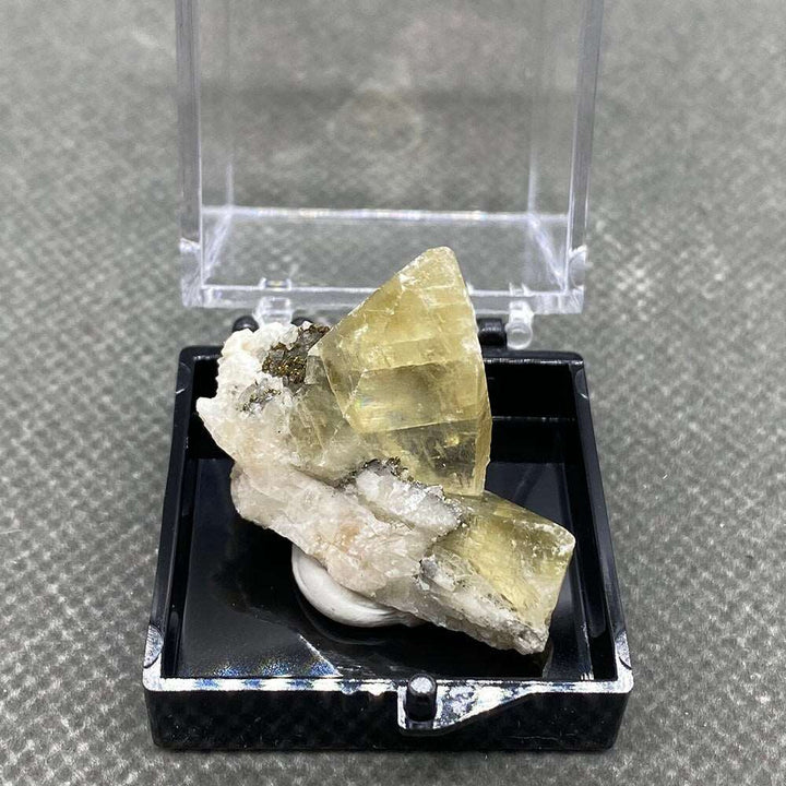 Yellow Calcite And Pyrite Raw Crystal