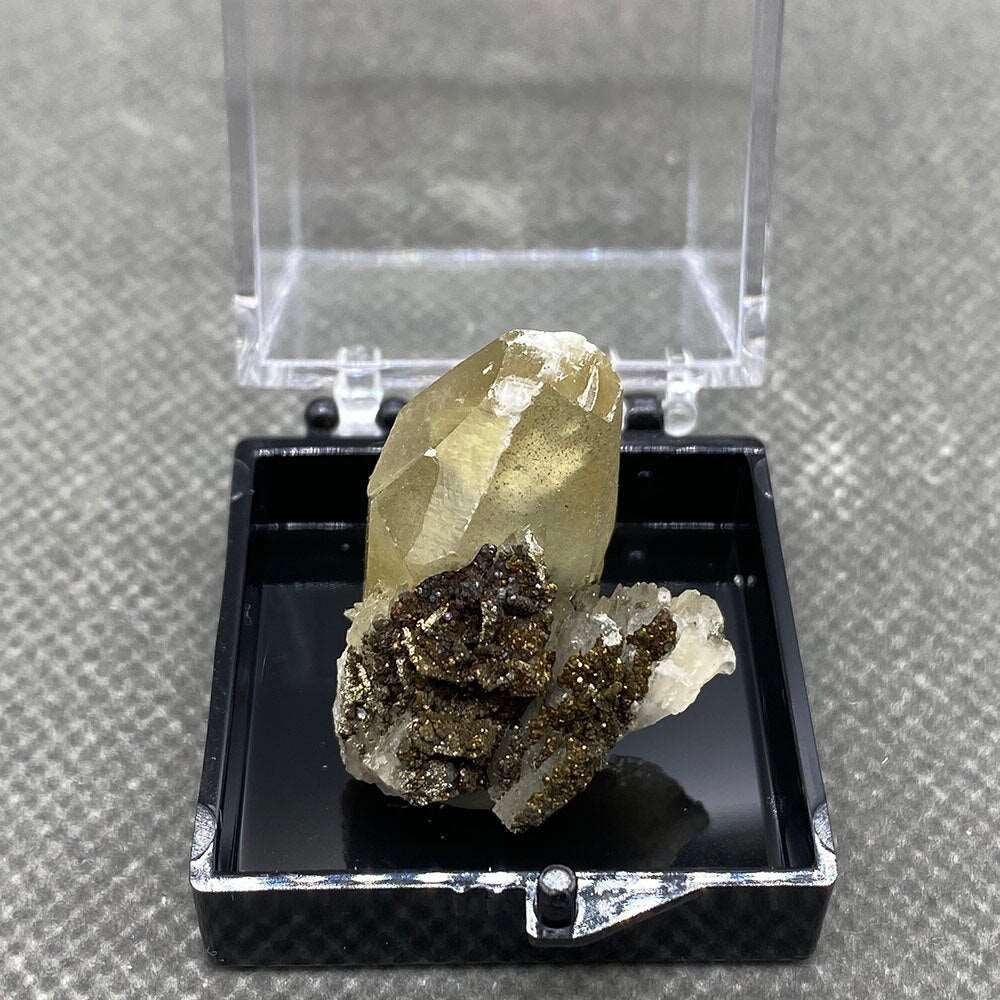 Yellow Calcite And Pyrite Raw Crystal