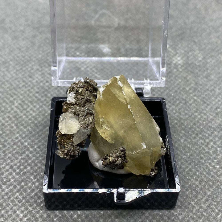 Yellow Calcite And Pyrite Raw Crystal