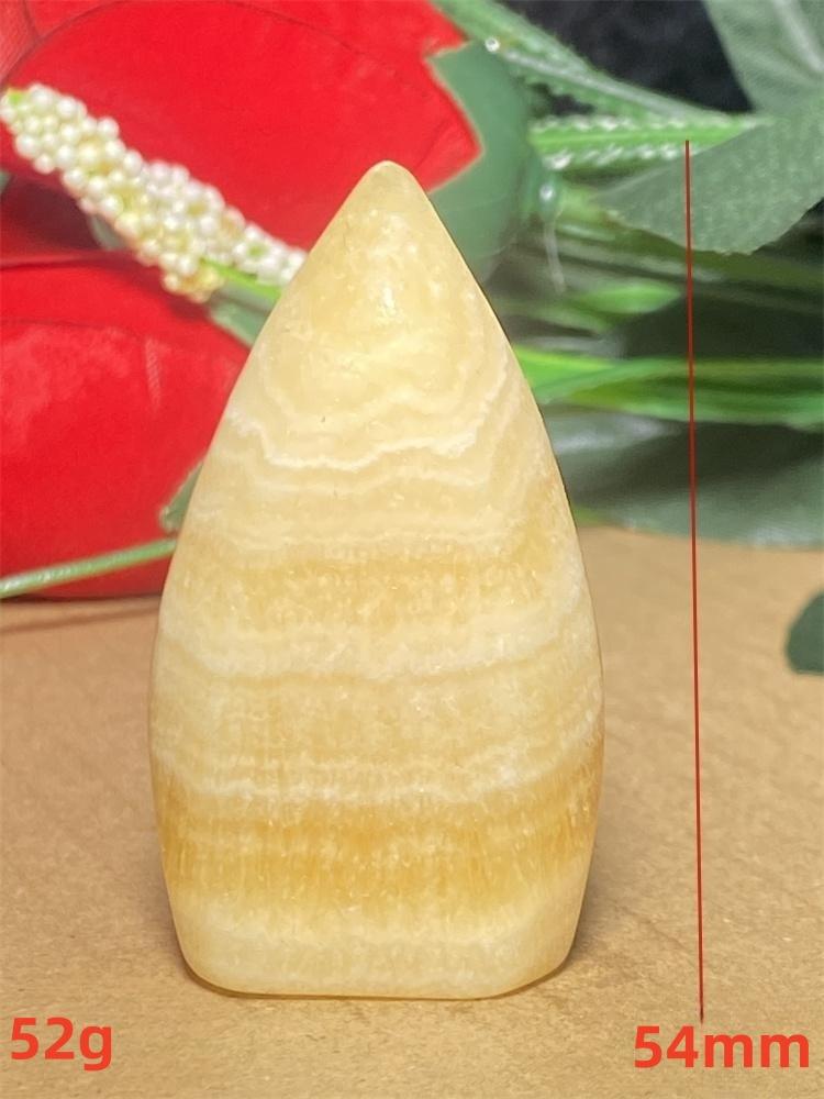 Yellow Calcite Crystal Freeform Torch