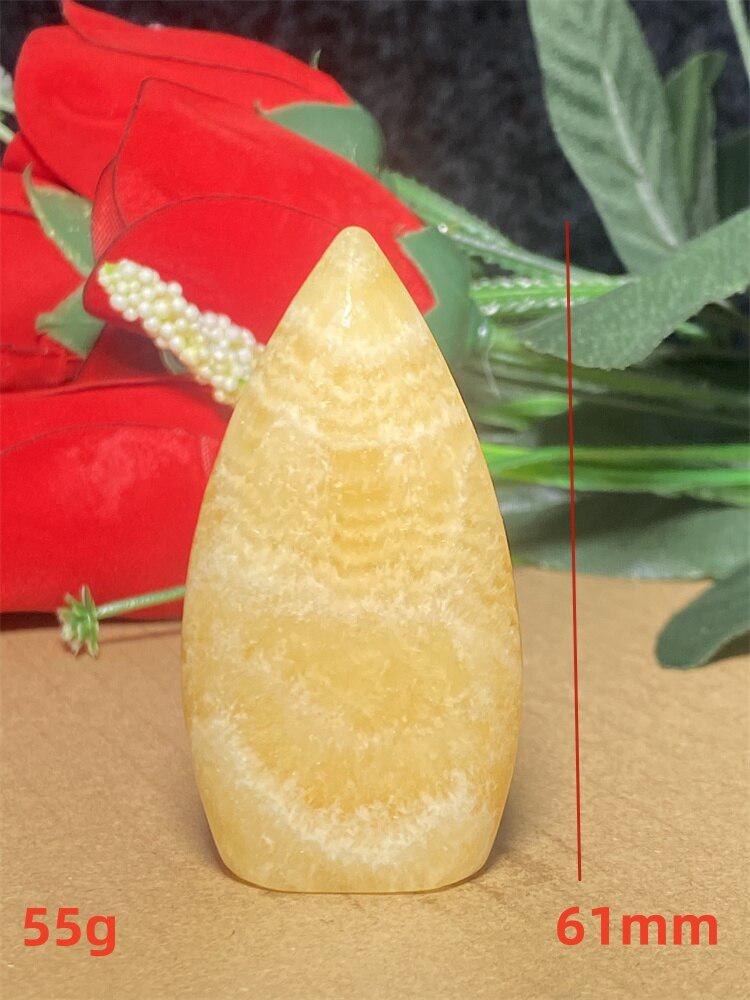 Yellow Calcite Crystal Freeform Torch