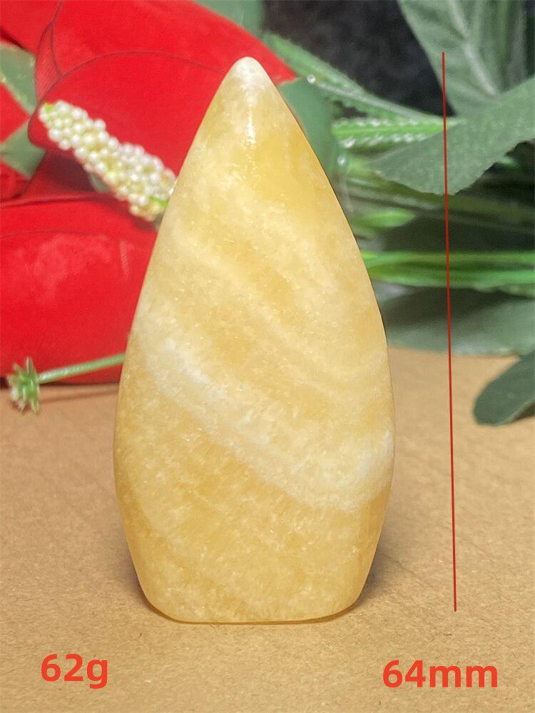 Yellow Calcite Crystal Freeform Torch