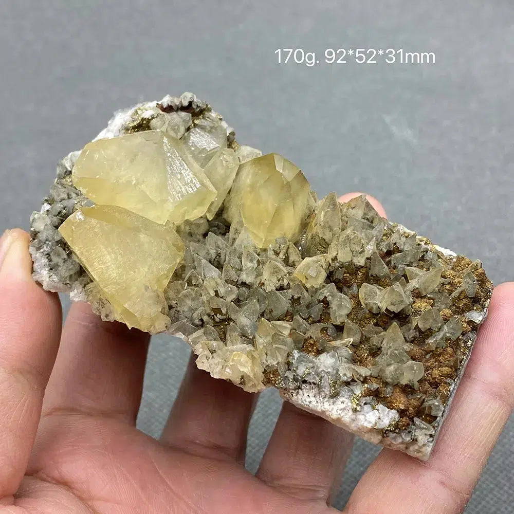 Yellow Calcite Gem Grade Crystal Cluster