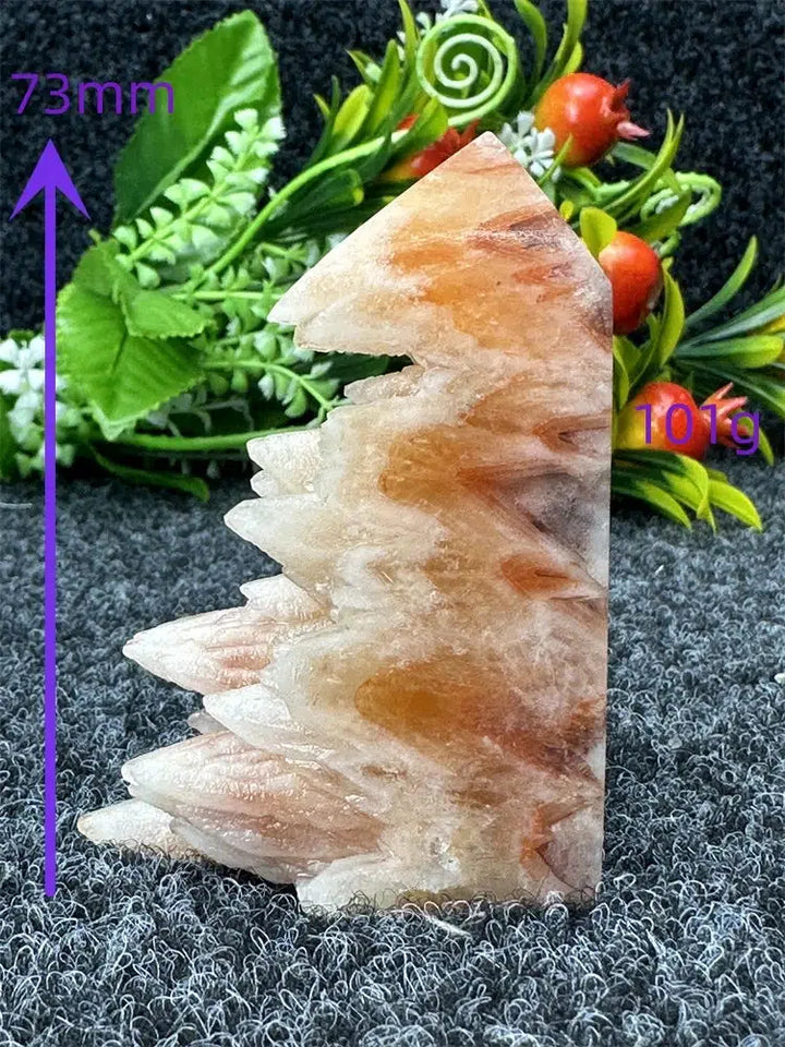 Yellow Calcite “Live Edge” Tower