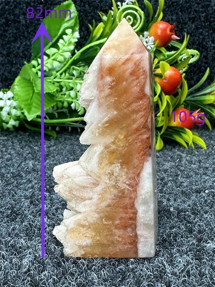 Yellow Calcite “Live Edge” Tower