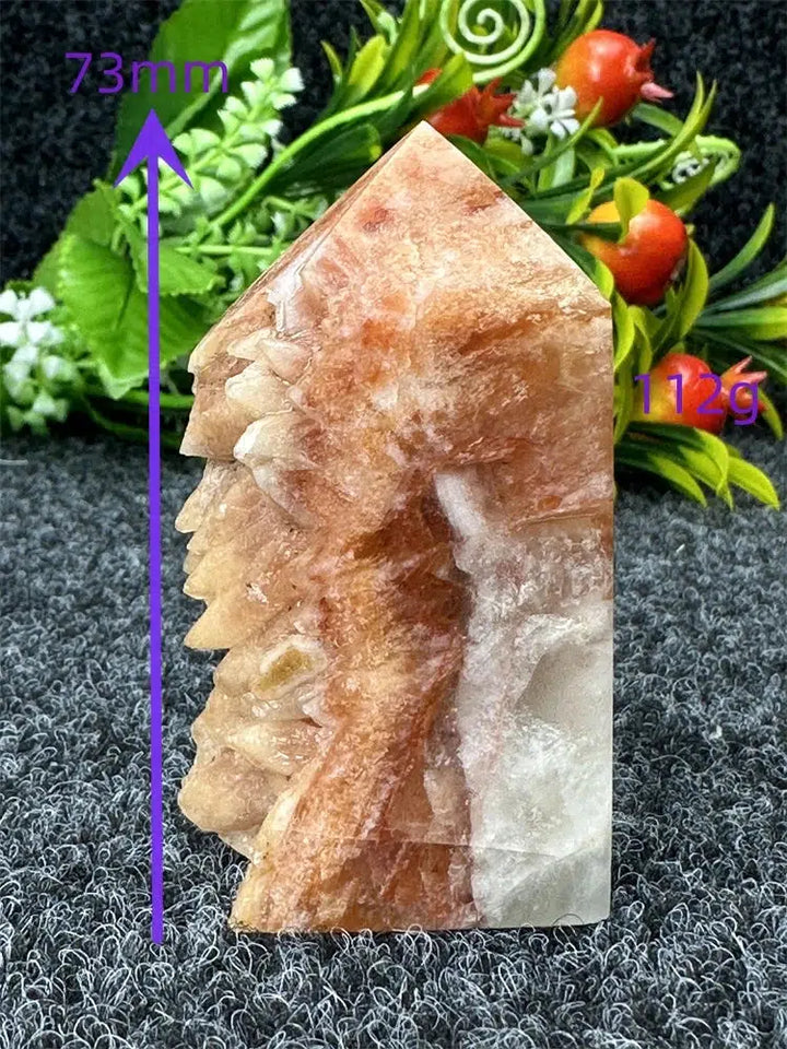 Yellow Calcite “Live Edge” Tower